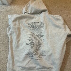 SHEIN Gray Hoodie with Inspirational Text